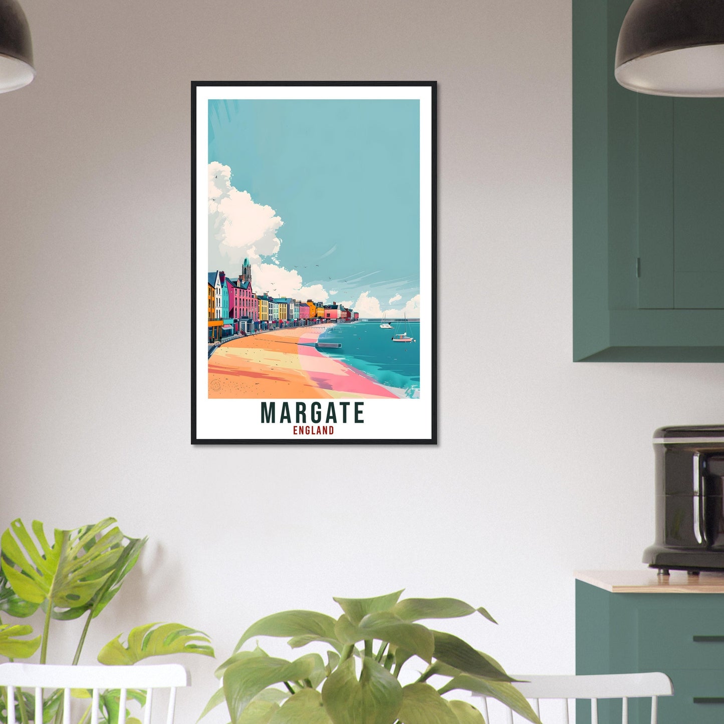 Margate Travel Print Wall Art Wall Hanging Home Living Décor Margate Gift Art Lovers Gift UK Artwork Print Margate England Travel Poster