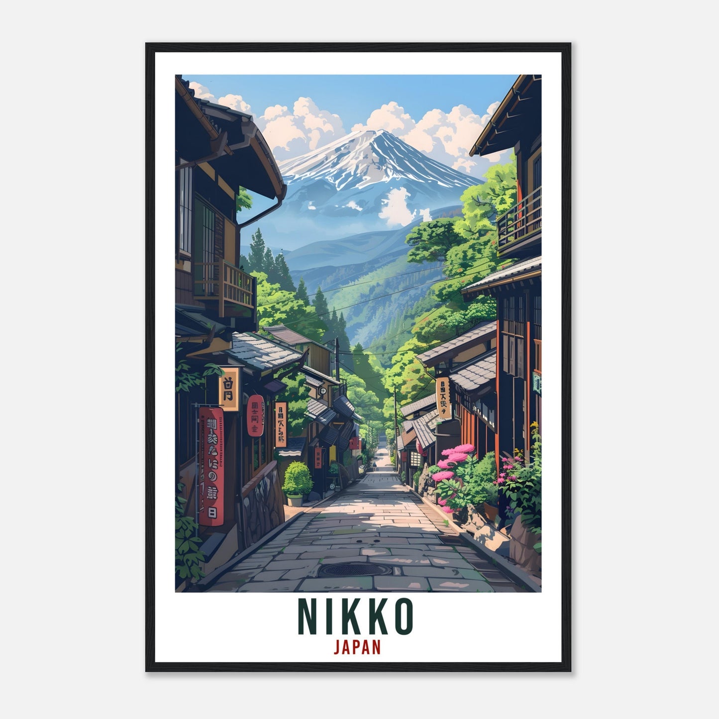 Nikko Travel Print Japan Home Decoration Wall Art Gift Wall Hanging Art Lover Japanese Artwork Japan Nikko Travel Poster Cityscape Print