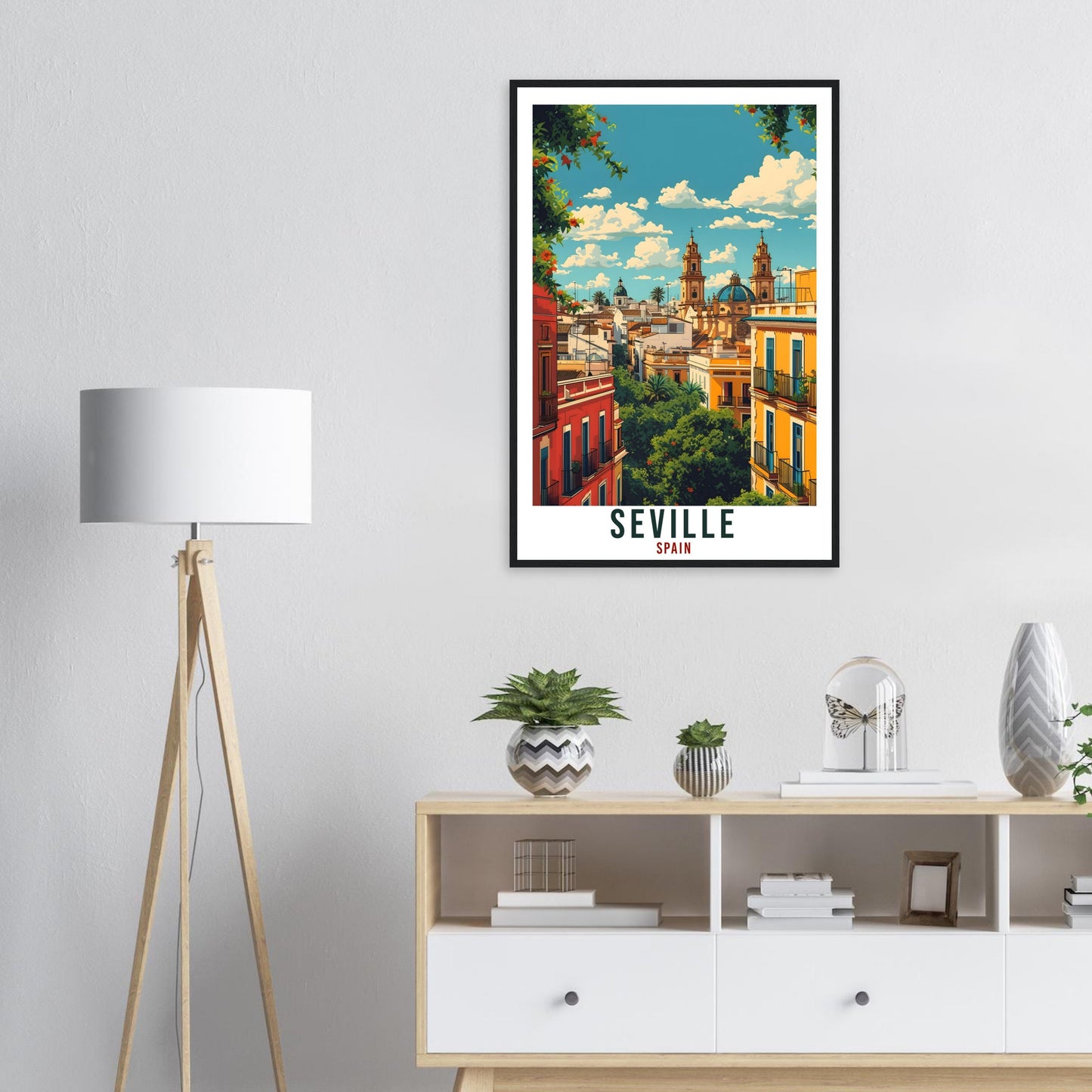 Seville Travel Print Spain Home Decoration Seville Spanish City Wall Art Gift Wall Hanging Art Lover Spain Artwork Seville Travel Poster