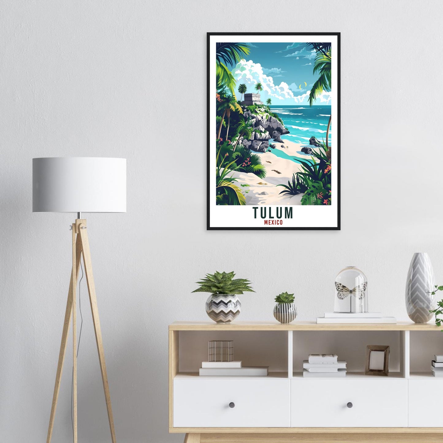 Tulum Mexico Travel Print Mexico Wall Art Wall Hanging Home Décor Tulum Gift Mexico Landmark Artwork Travel Art Mexican Tulum Travel Poster