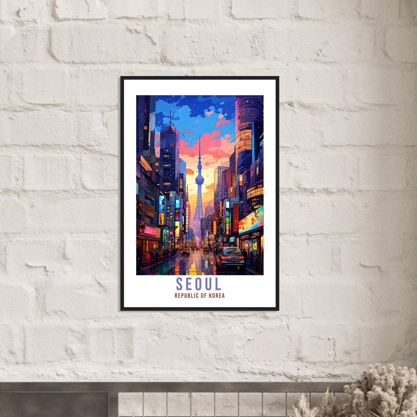 Seoul Travel Poster Seoul Wall Hanging South Korea Artwork Travel Print Wall Art Seoul Asia Home Decor Seoul South Korea Gift Travel Art