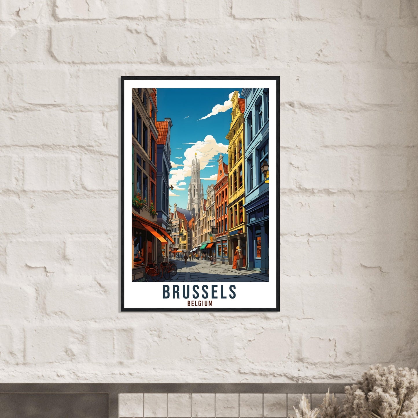Brussels Belgium Travel Poster Wall Art Brussels Home Décor Artwork Wall Hanging Brussels Art Gifts Brussels Travel Print Belgian Art Lovers