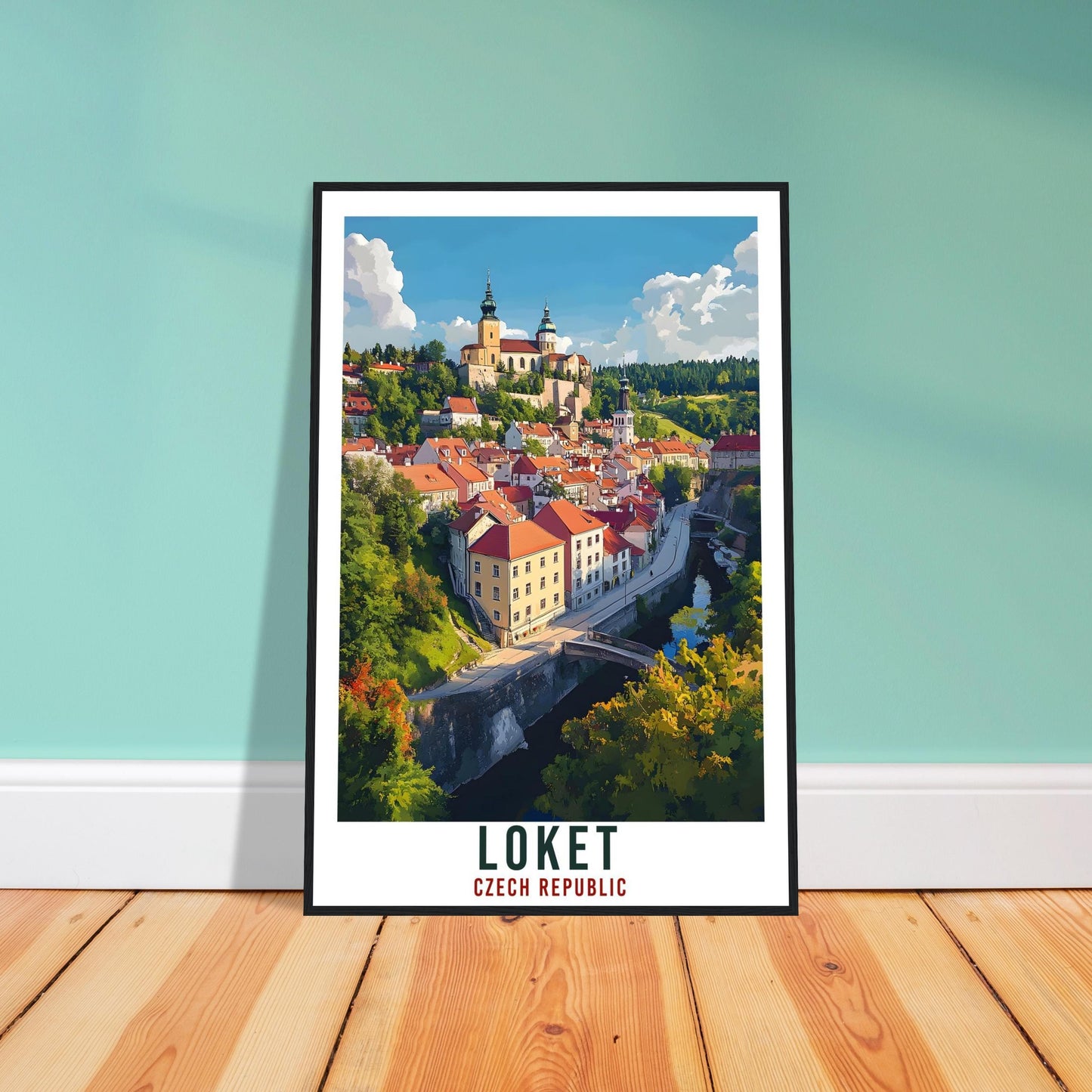 Loket Travel Print Czechia Home Decor Loket Wall Art Gift Wall Hanging Art Lover Loket Czech Republic Artwork Travel Poster Travel Artwork