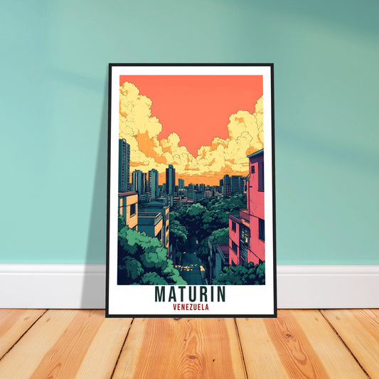 Maturin Travel Print Venezuela Home Decor Maturin Wall Art Gift Wall Hanging Art Lover Maturin Venezuelan Artwork Travel Poster Travel Art