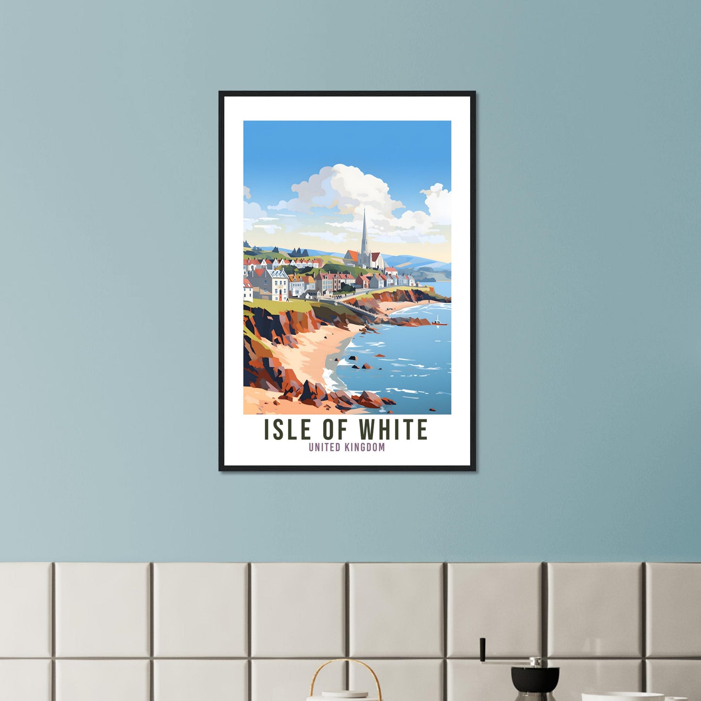 Isle Of White Travel Print Lake District Home Decor Isle Of White UK Isles Nature Wall Art Isle Of White Artwork Gift UK Coast Travel Poster