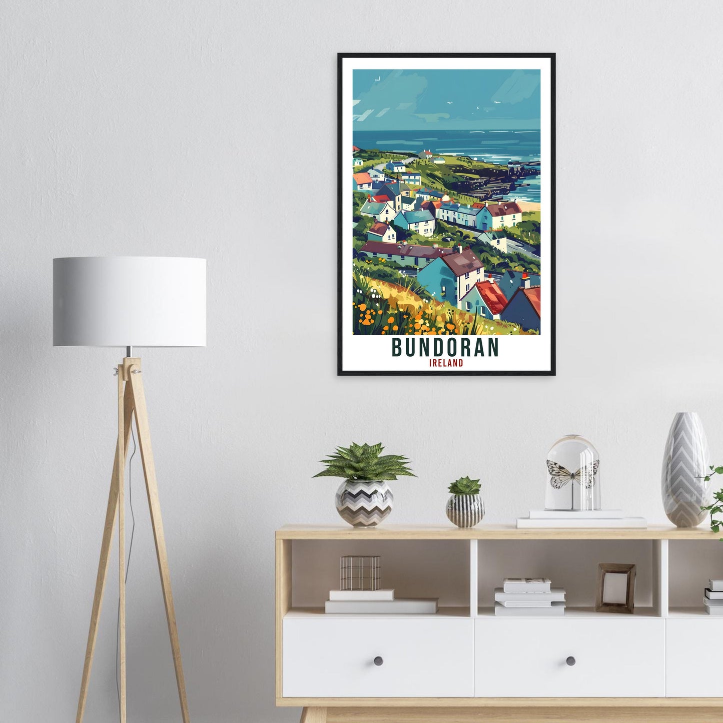 Bundoran Travel Print Ireland Wall Art Wall Hanging Home Living Décor Bundoran Gift Art Lovers Gift Irish Artwork Gift Ireland Travel Poster