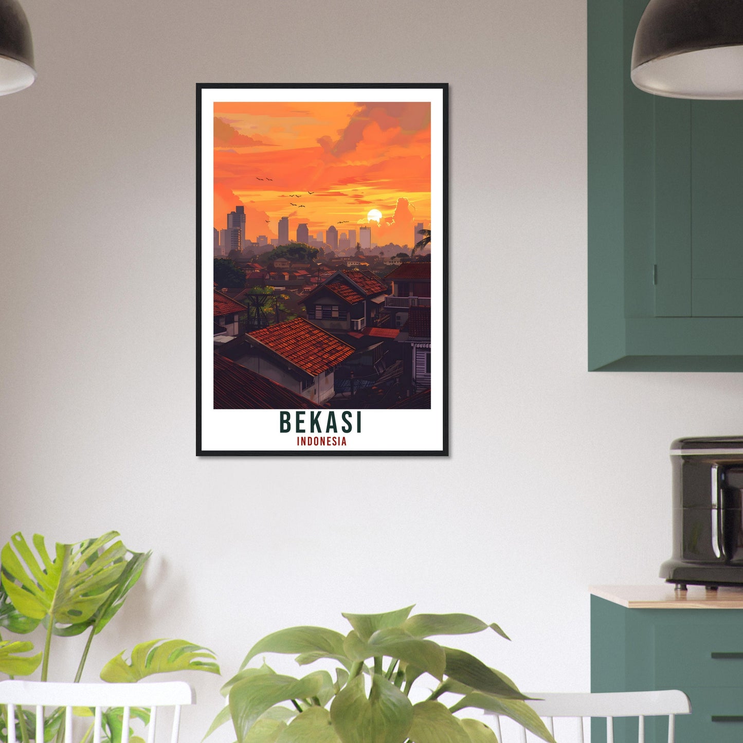 Bekasi Travel Print Bali Wall Art Indonesia Wall Hanging Home Décor Bekasi Gift Landmark Artwork Travel Art Indonesia Bekasi Travel Poster