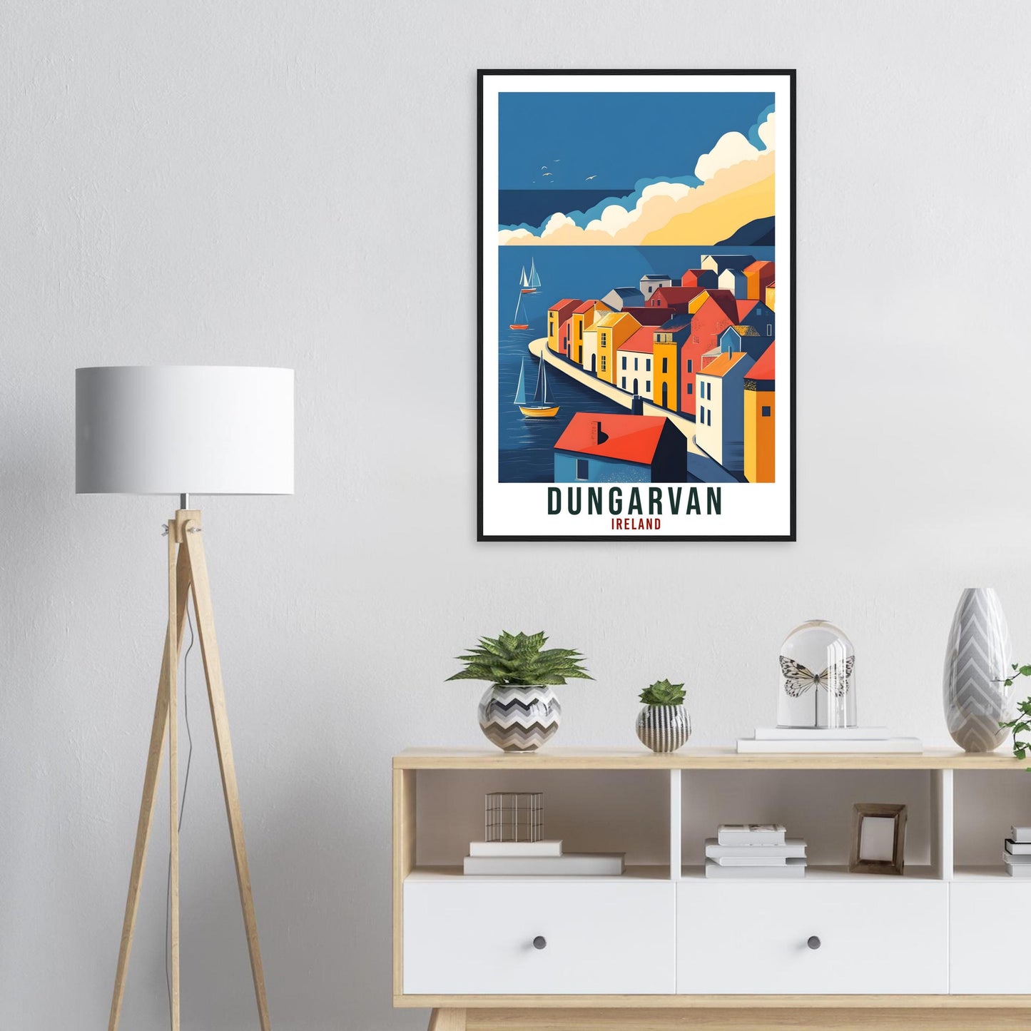 Dungarvan Travel Print Ireland Decor Dungarvan Wall Art Gift Wall Hanging Art Lover Waterford Irish Artwork Travel Poster Ireland Travel Art