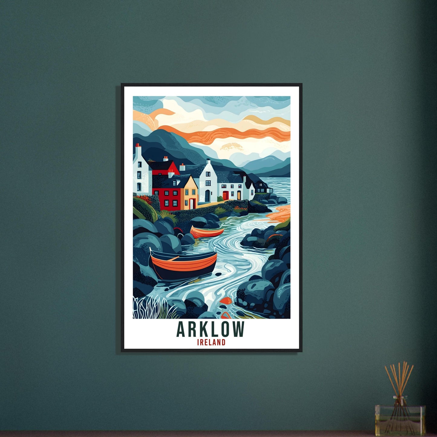 Arklow Travel Print Ireland Home Decor Arklow Wall Art Wall Hanging Art Lover Irish Artwork Travel Poster Arklow Ireland Travel Art Gift