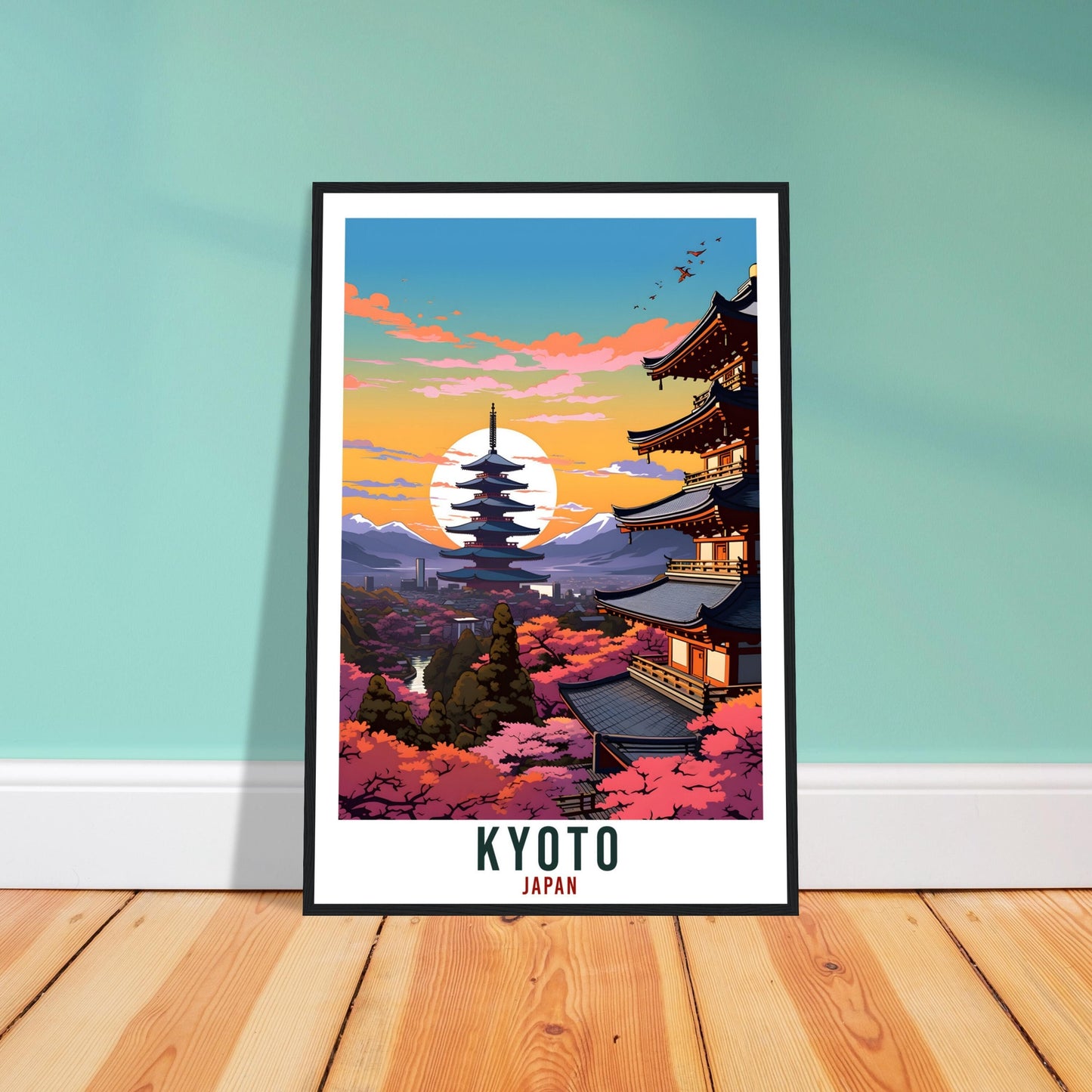Kyoto Travel Print Japan Home Decoration Wall Art Gift Wall Hanging Art Lover Japanese Artwork Japan Kyoto Travel Poster Cityscape Print