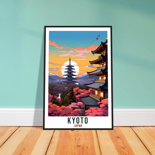 Kyoto Travel Print Japan Home Decoration Wall Art Gift Wall Hanging Art Lover Japanese Artwork Japan Kyoto Travel Poster Cityscape Print
