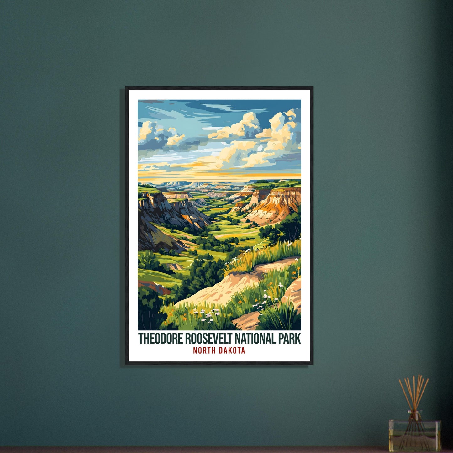 Theodore Roosevelt National Park North Dakota USA Travel Print Wall Art Wall Hanging Home Décor Gift Travel Art USA Artwork Travel Poster