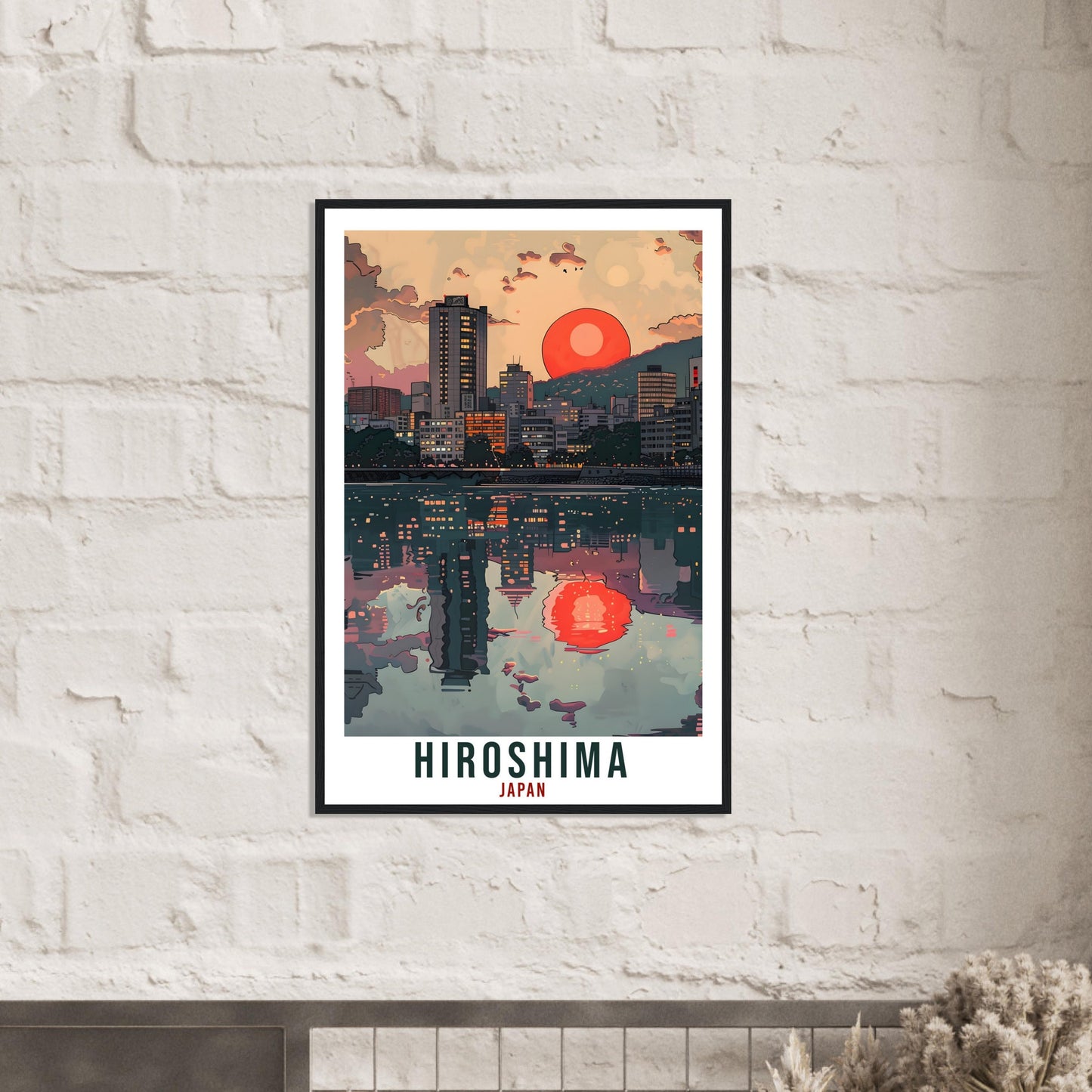 Hiroshima Travel Print Japan Home Decoration Wall Art Gift Wall Hanging Art Lover Japanese Artwork Japan Hiroshima Travel Poster Decor Print