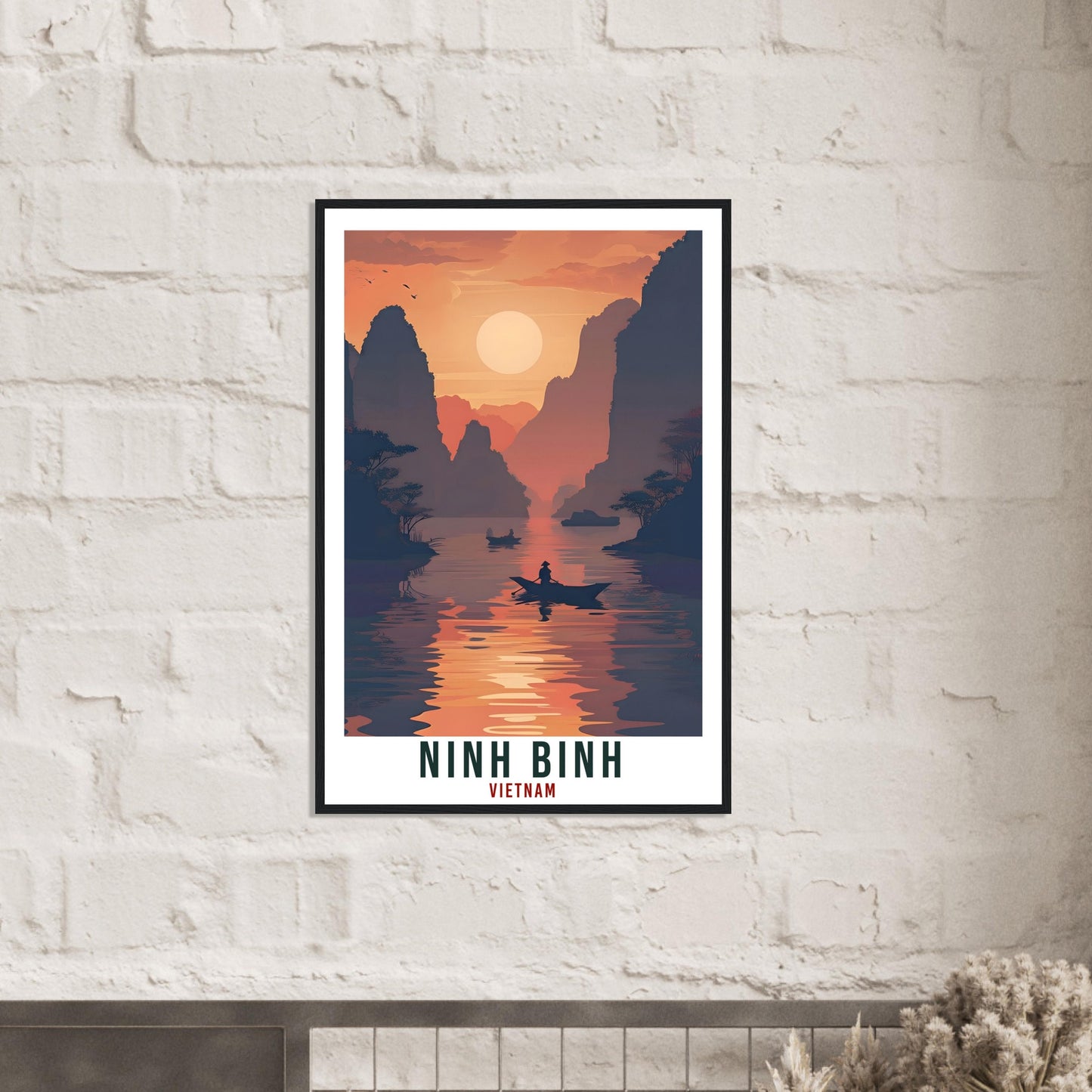 Ninh Binh Travel Poster Wall Art Ninh Binh Vietnam Wall Hanging Artwork Ninh Binh Art Gifts Ninh Binh Travel Print Vietnam Art Lovers Gift