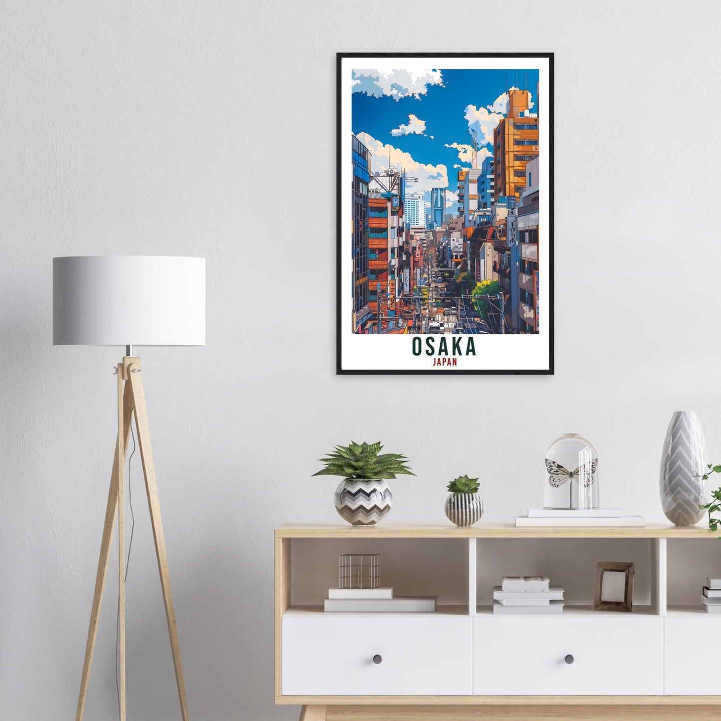 Osaka Travel Print Japan Home Decoration Wall Art Gift Wall Hanging Art Lover Japanese Artwork Japan Osaka Travel Poster Cityscape Print