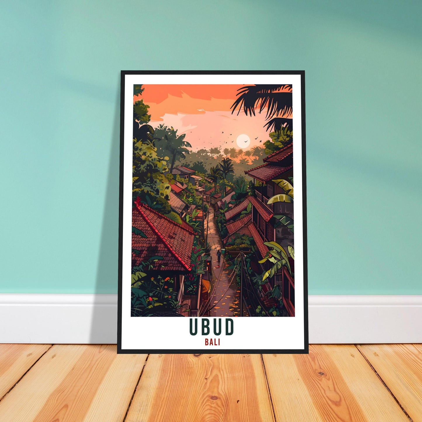 Ubud Bali Travel Print Bali Wall Art Wall Hanging Home Décor Ubud Gift Landmark Artwork Travel Art Lovers Ubud Indonesia Travel Poster