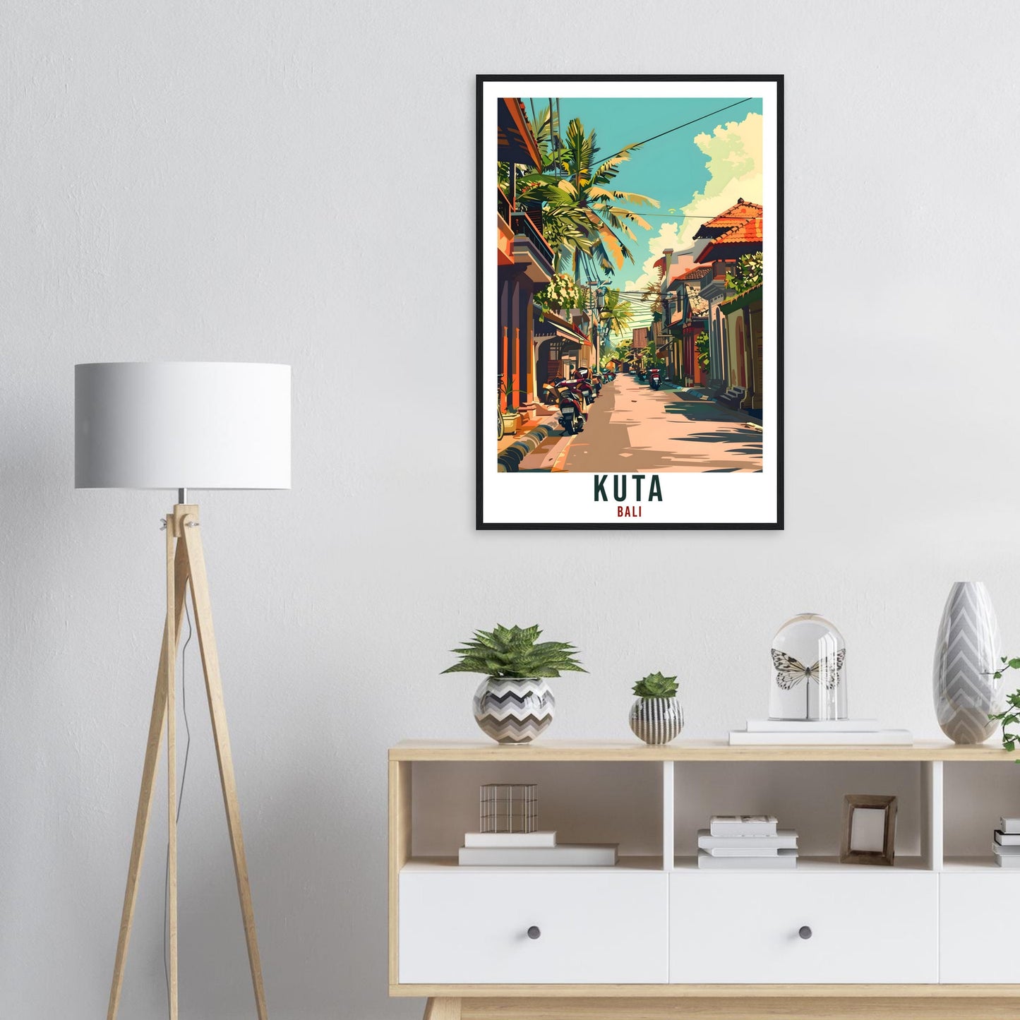 Kuta Bali Travel Print Bali Wall Art Wall Hanging Home Décor Kuta Gift Landmark Artwork Travel Art Lovers Indonesia Kuta Travel Poster