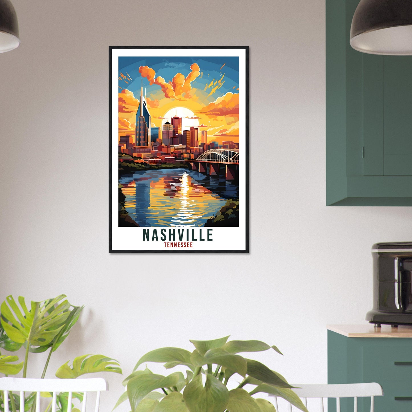 Nashville Travel Print Tennessee Home Decoration USA City Wall Art Gift Wall Hanging Art Lover Tennessee Artwork Nashville Travel Poster