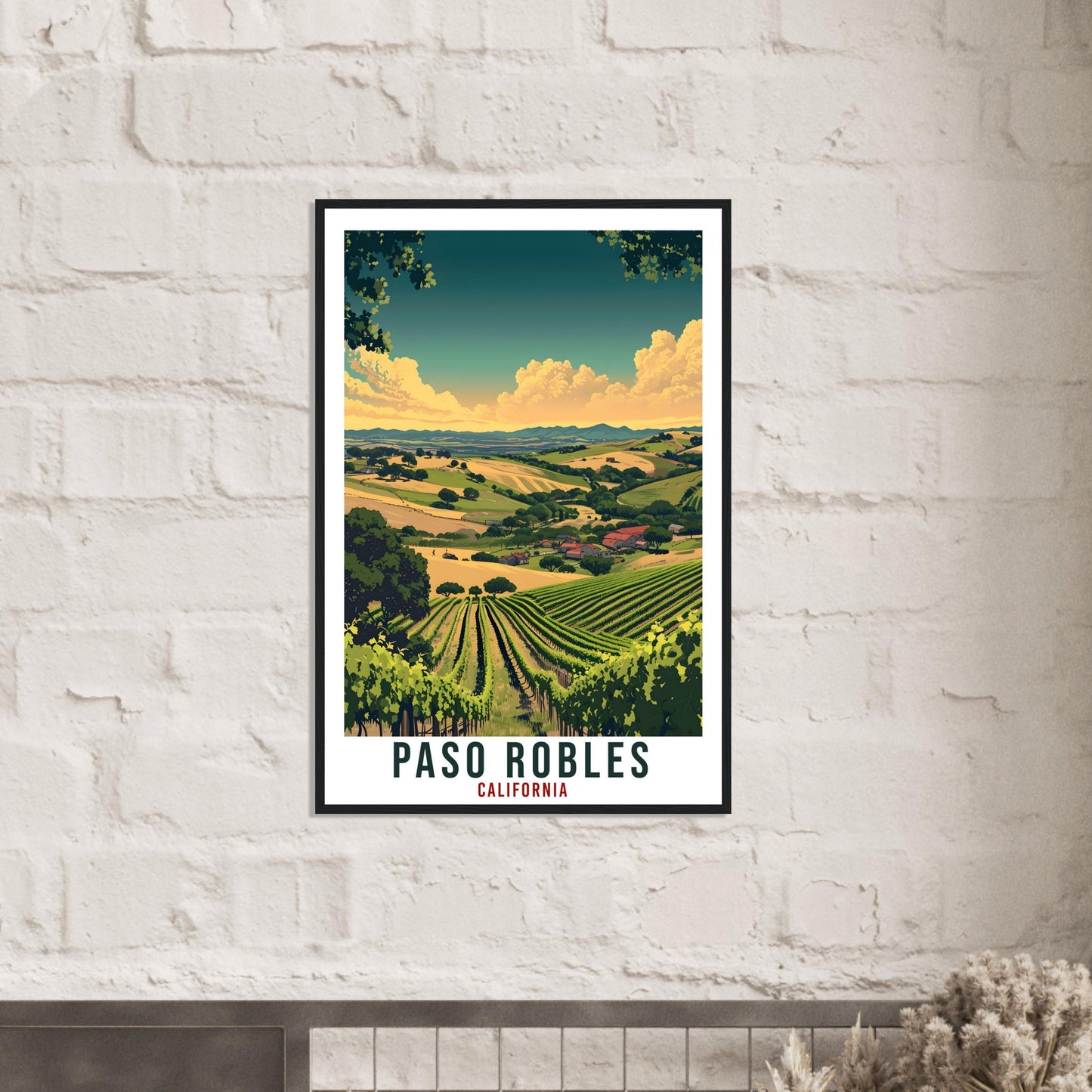 Paso Robles Travel Print California Home Decor USA City Wall Art Gift Wall Hanging Art Lover California Artwork Paso Robles Travel Poster