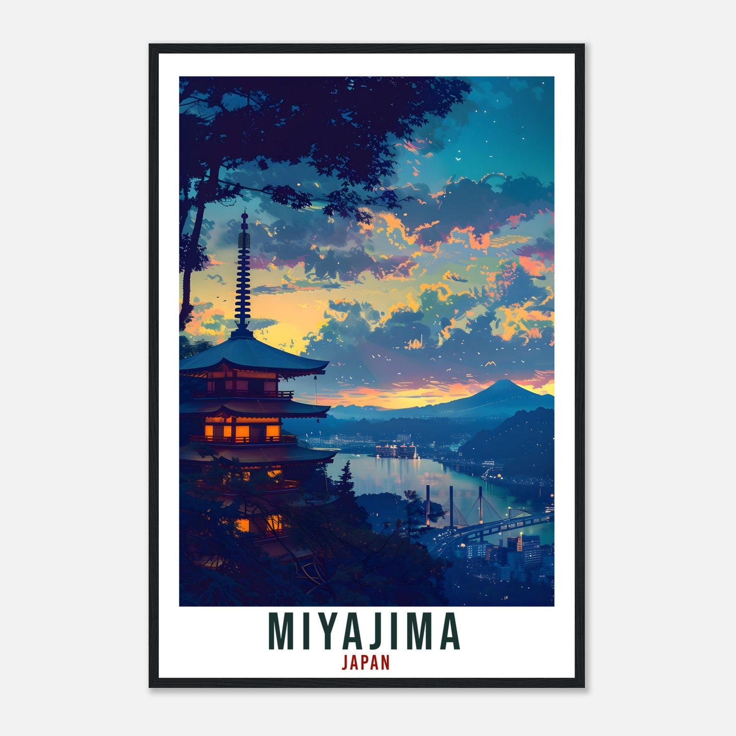 Miyajima Travel Print Japan Home Decoration Wall Art Gift Wall Hanging Art Lover Japanese Artwork Japan Miyajima Travel Poster Decor Print