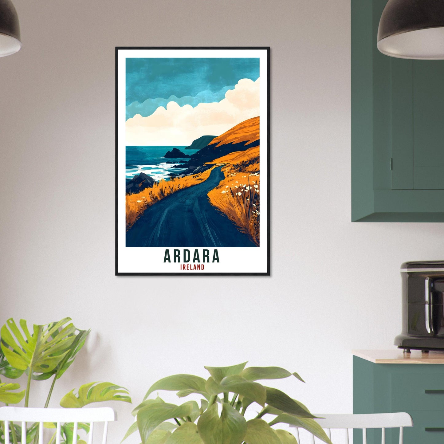 Ardara Travel Print Ireland Home Decor Co Donegal Wall Art Gift Wall Hanging Art Lover Ardara Irish Artwork Travel Poster Ireland Travel Art