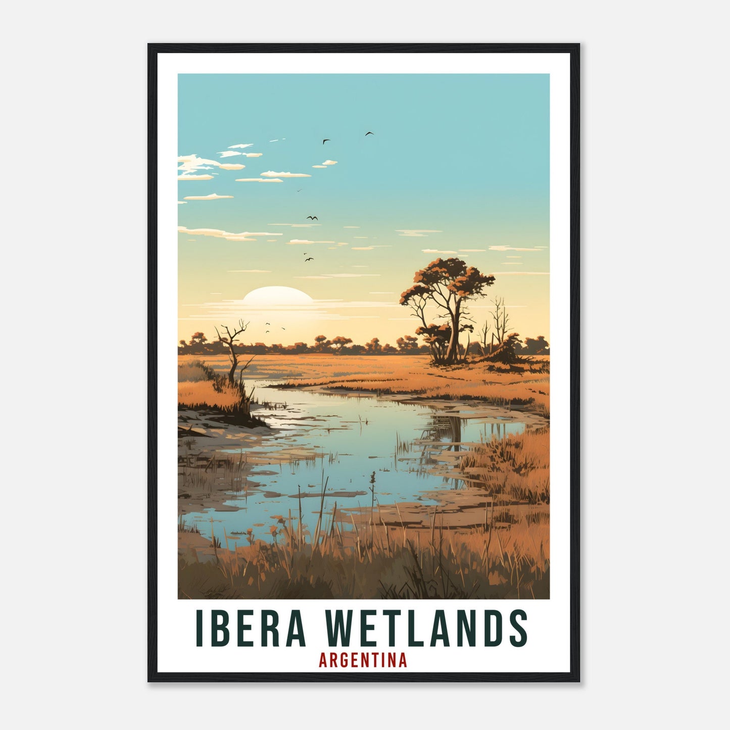 Ibera Wetlands Travel Print Wall Art Ibera Argentina Landscape Artwork Ibera Art Gift Ibera Wetland Travel Poster Argentinian Art Lover Gift