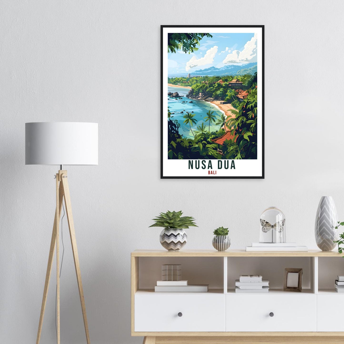 Nusa Dua Bali Travel Print Bali Wall Art Wall Hanging Home Décor Nusa Dua Gift Landmark Artwork Travel Art Lovers Indonesia Travel Poster