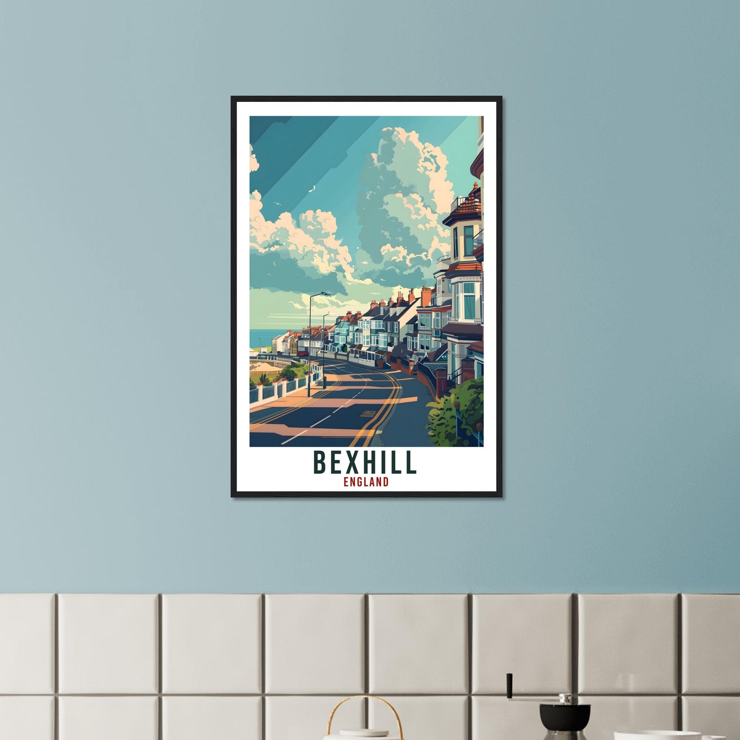 Bexhill Travel Print Wall Art Bexhill Wall Hanging Home Living Décor Bexhill Gift Art Lovers Gift Artwork Gift Print England Travel Poster