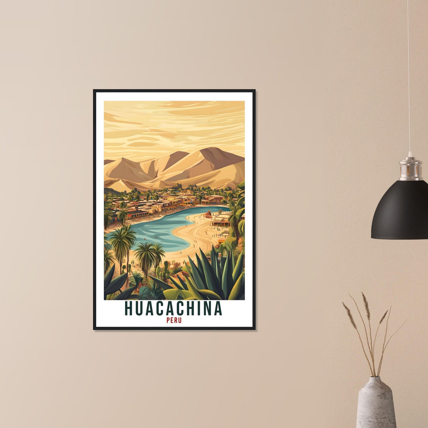 Huacachina Travel Print Peru Home Decor Huacachina Wall Art Gift Wall Hanging Art Lover Huacachina Peruvian Artwork Travel Poster Travel Art