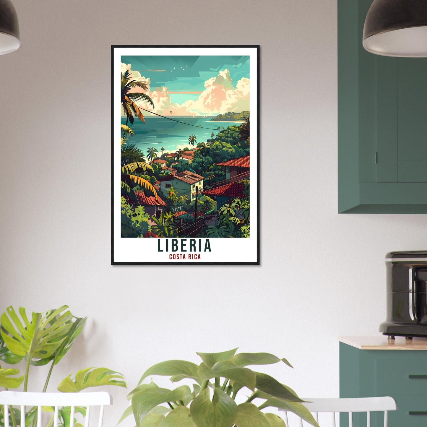 Liberia Costa Rica Travel Print Wall Art Wall Hanging Home Décor Liberia Gift Wall Art Artwork City Travel Art Costa Rica Travel Poster