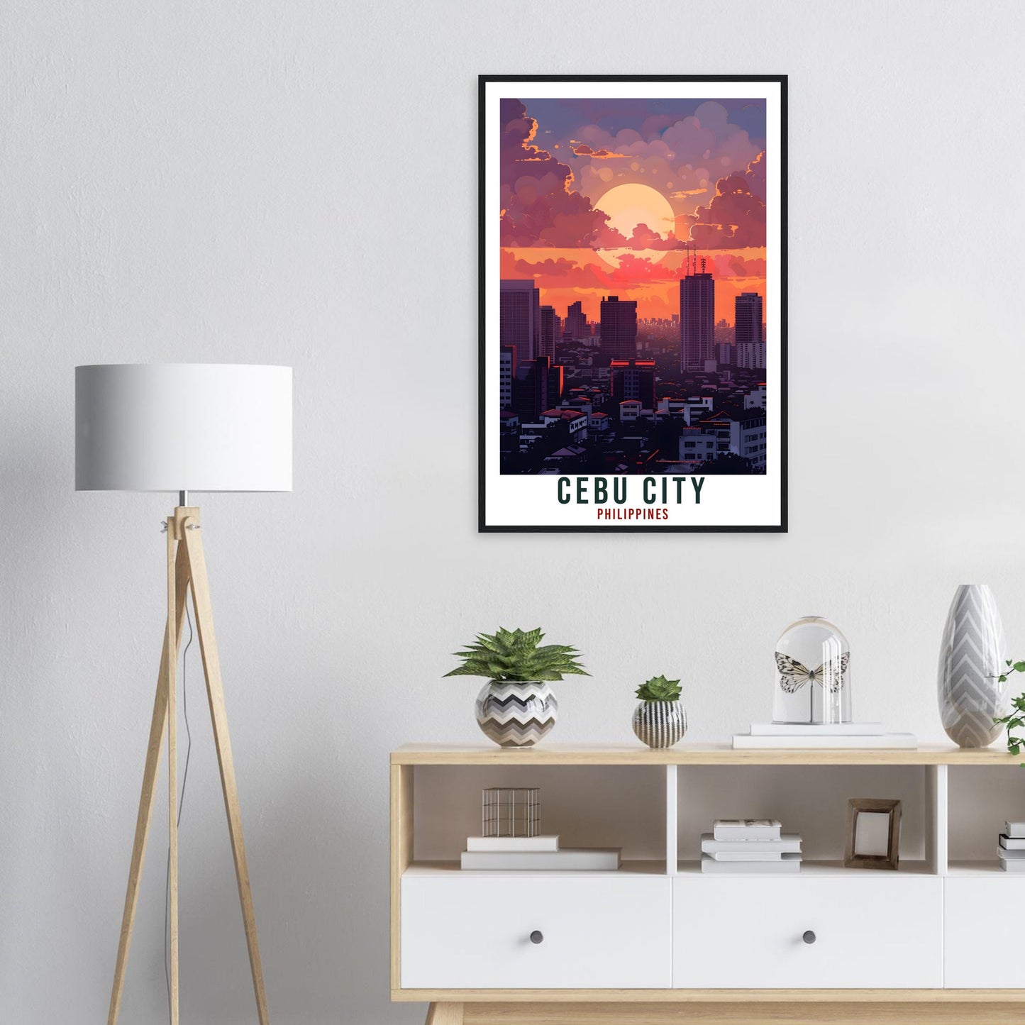 Cebu City Philippines Travel Print Wall Art Wall Hanging Home Décor Cebu City Gift Landmark Artwork Travel Art Philippines Travel Poster