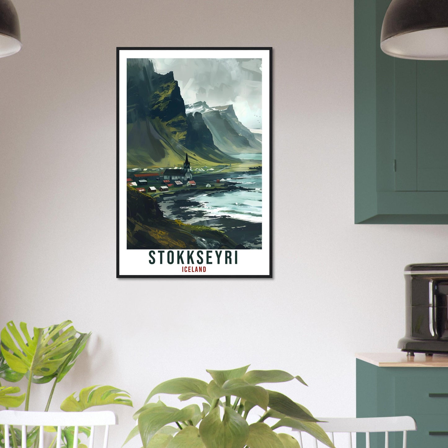Stokkseyri Iceland Travel Print Wall Art Wall Hanging Home Décor Stokkseyri Gift Travel Art Iceland Artwork City Landscape Travel Poster