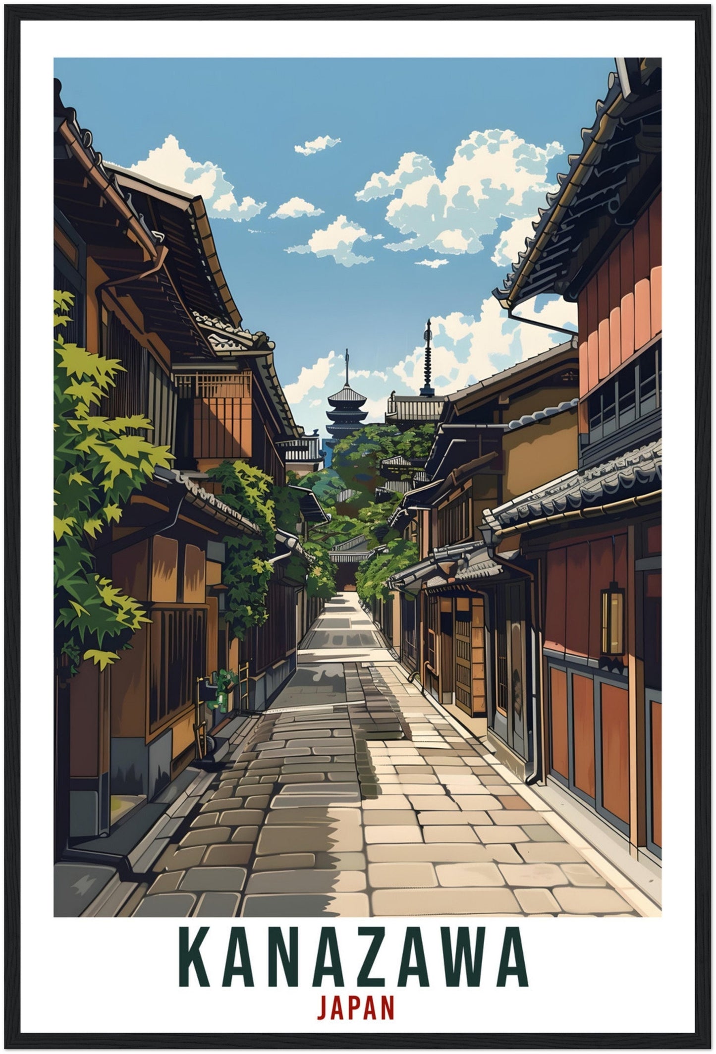 Kanazawa Travel Print Japan Home Decoration Wall Art Gift Wall Hanging Art Lover Japanese Artwork Japan Kanazawa Travel Poster City Print