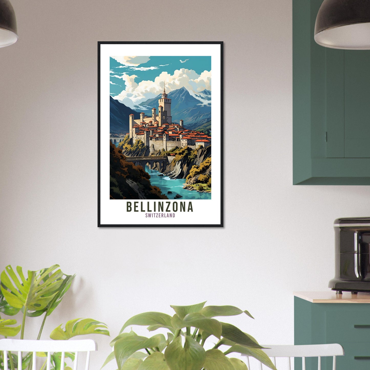 Bellinzona Travel Print Wall Art Switzerland Wall Art Bellinzona Art Print Travel Poster Swiss Landscape Bellinzona Switzerland Travel Art