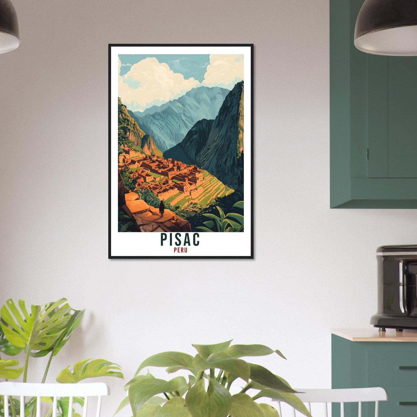Pisac Travel Print Peru Home Decor Pisac Wall Art Gift Wall Hanging Art Lover Pisac Peruvian Artwork Travel Poster Pisac Peruvian Travel Art