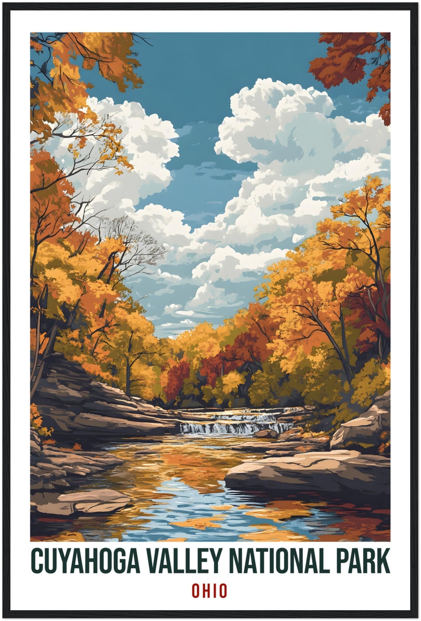 Cuyahoga Valley National Park Ohio USA Travel Print Wall Art Wall Hanging Décor Alajuela Gift Travel Art USA Walking Artwork Travel Poster