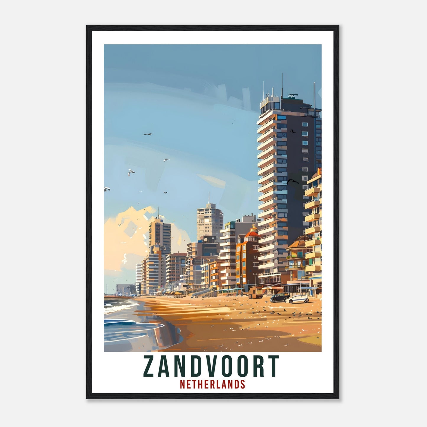 Zandvoort Travel Print Holland Wall Art Wall Hanging Home Décor Zandvoort Gift Art Lovers Gift Dutch Artwork The Netherlands Travel Poster