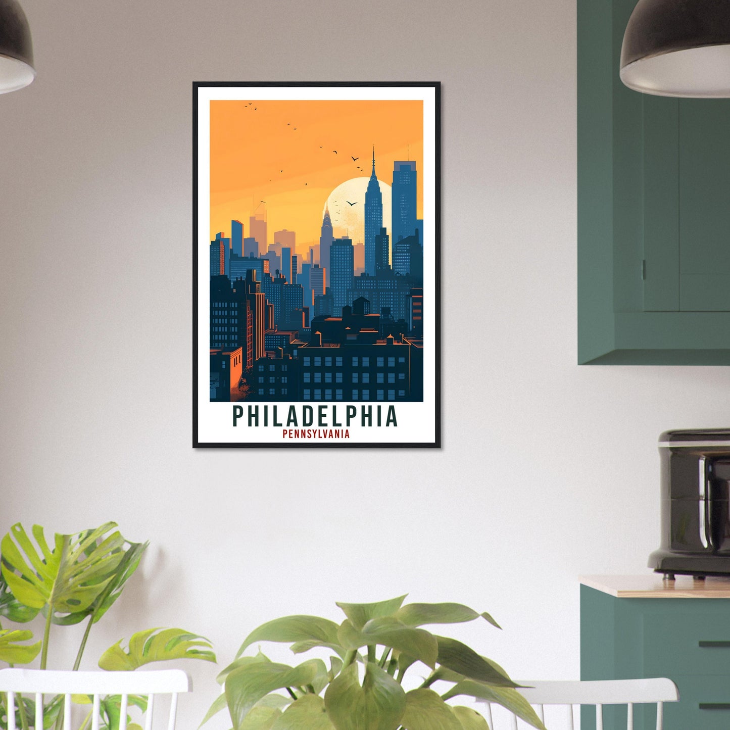 Philadelphia Travel Print Pennsylvania Home Decoration USA City Wall Art Wall Hanging Pennsylvania Artwork Philadelphia Travel Poster Decor