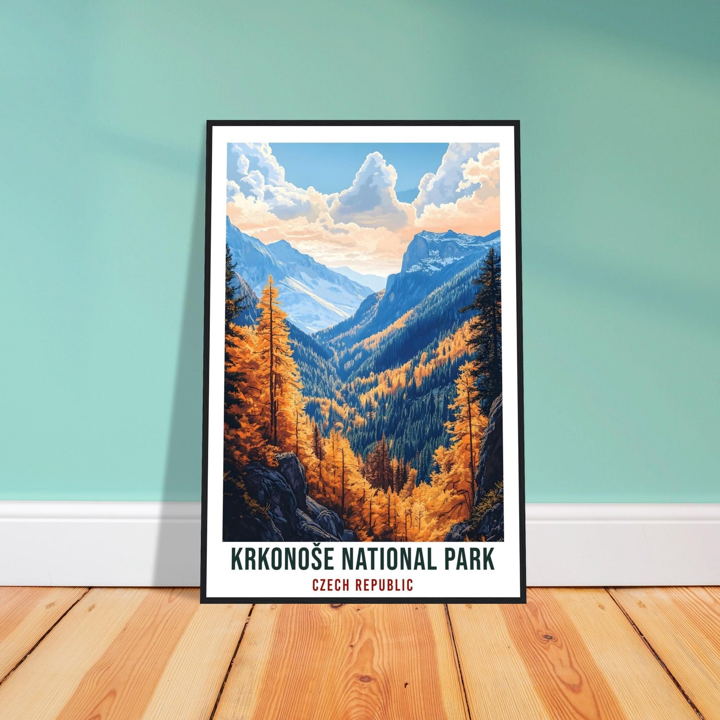Krkonoše National Park Travel Print Czechia Home Decor Wall Art Gift Wall Hanging Art Lover Krkonoše Czech Republic Artwork Travel Poster