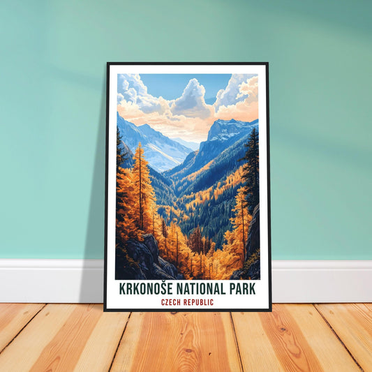 Krkonoše National Park Travel Print Czechia Home Decor Wall Art Gift Wall Hanging Art Lover Krkonoše Czech Republic Artwork Travel Poster