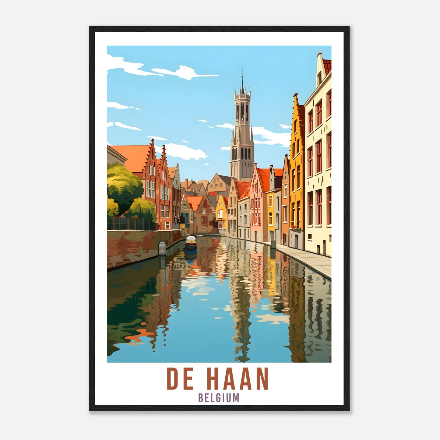 De Haan Travel Print Wall Art De Haan Belgium Home Décor Artwork Wall Hanging De Haan Art Gifts De Haan Belgian Travel Poster Art Lover Gift