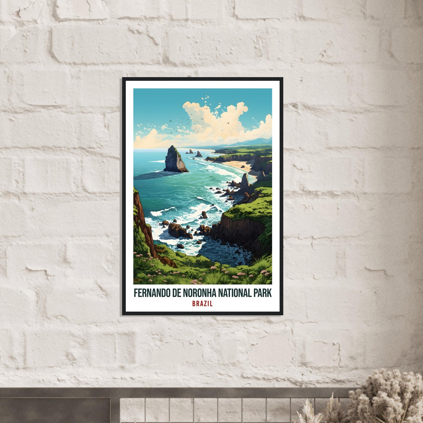 Fernando De Noronha National Park Travel Print Wall Art Brazil National Park Wall Hanging Artwork Art Gift Fernando De Noronha Travel Poster