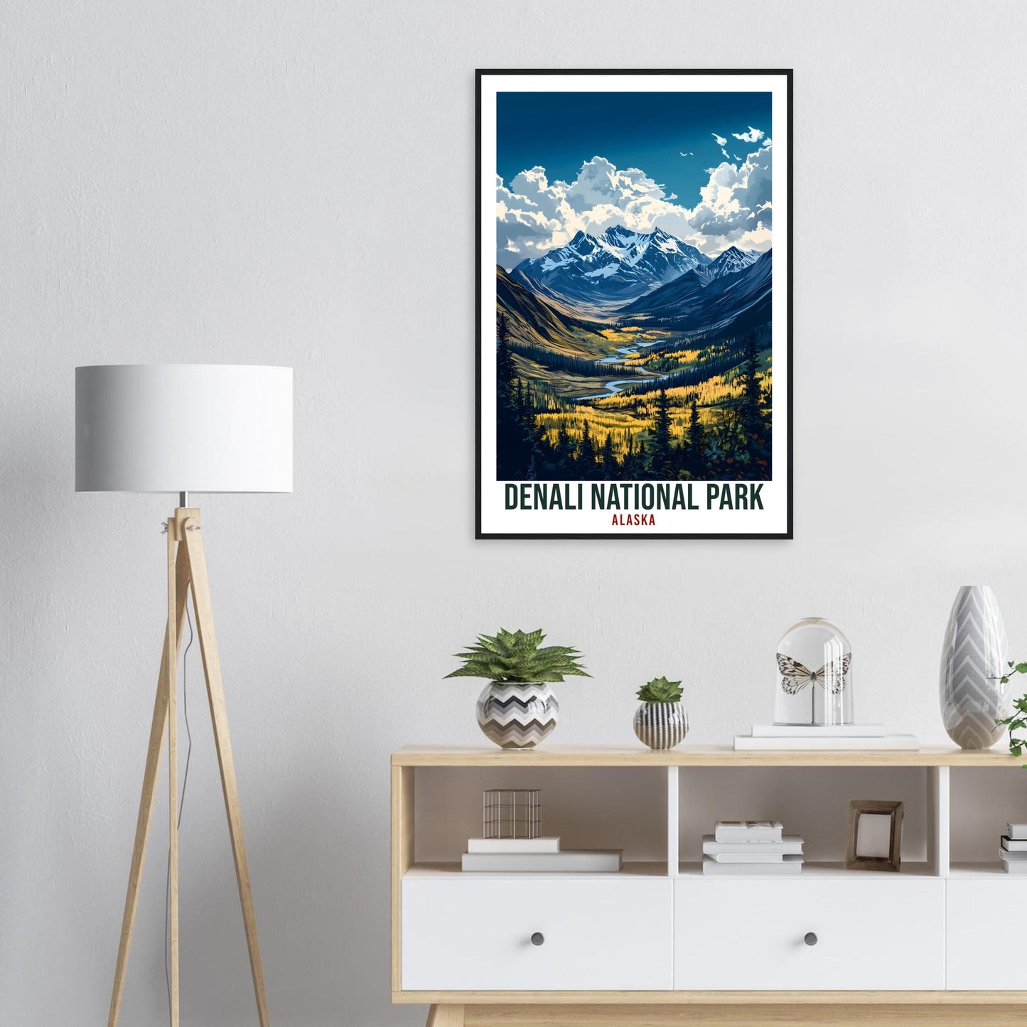 Denali National Park Alaska USA Travel Print Wall Art Wall Hanging Home Décor Denali National Park Gift Travel Art USA Artwork Travel Poster