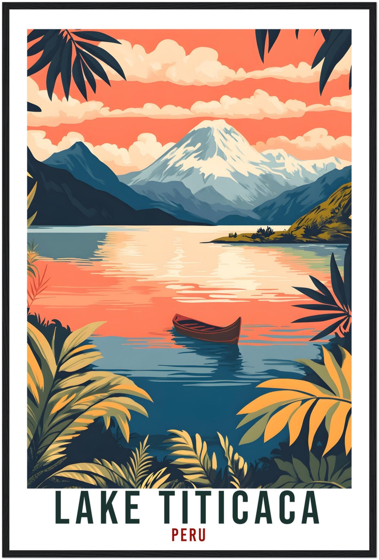 Lake Titicaca Travel Print Peru Home Decor Wall Art Gift Wall Hanging Art Lover Lake Titicaca Peruvian Artwork Travel Poster Travel Art