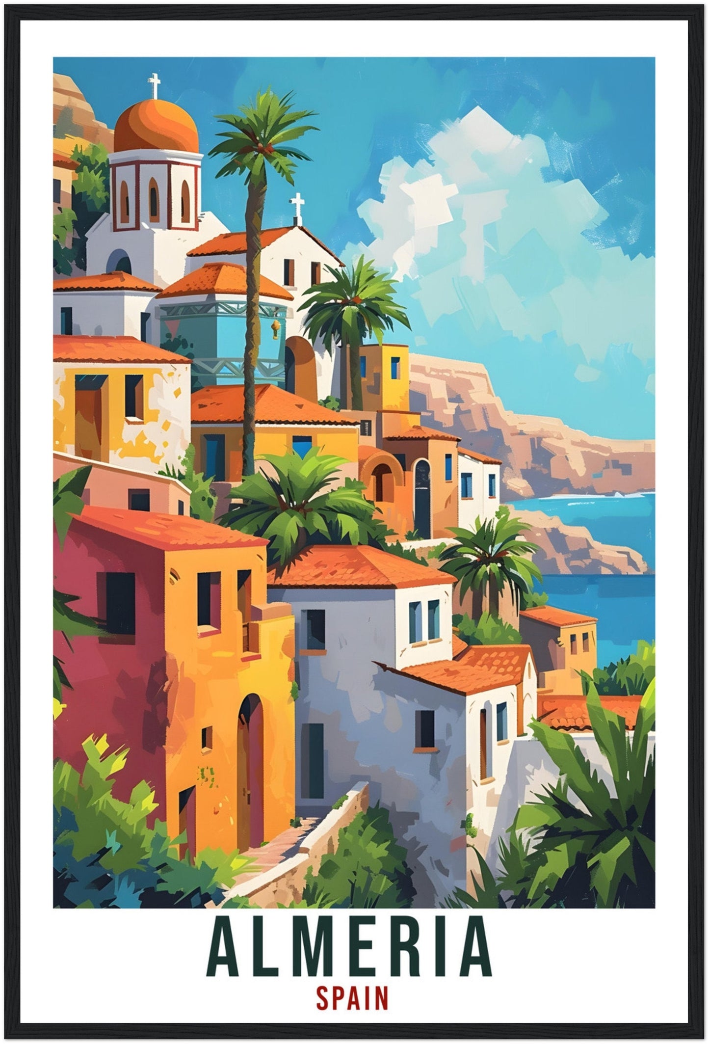 Almeria Travel Print Spain Home Decoration Almeria Spanish City Wall Art Gift Wall Hanging Art Lover Spain Artwork Almeria Travel Poster