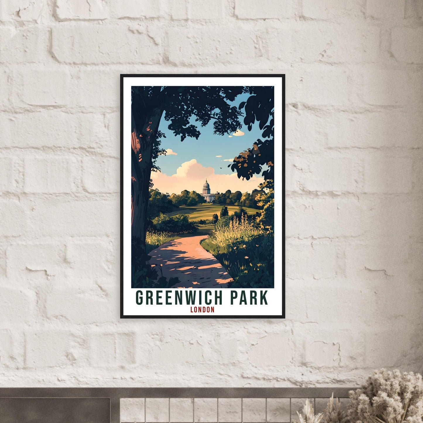 Greenwich Park London Travel Print English Wall Art Wall Hanging Travel Art Gift Greenwich Travel Poster London City Artwork Art Lover Gift