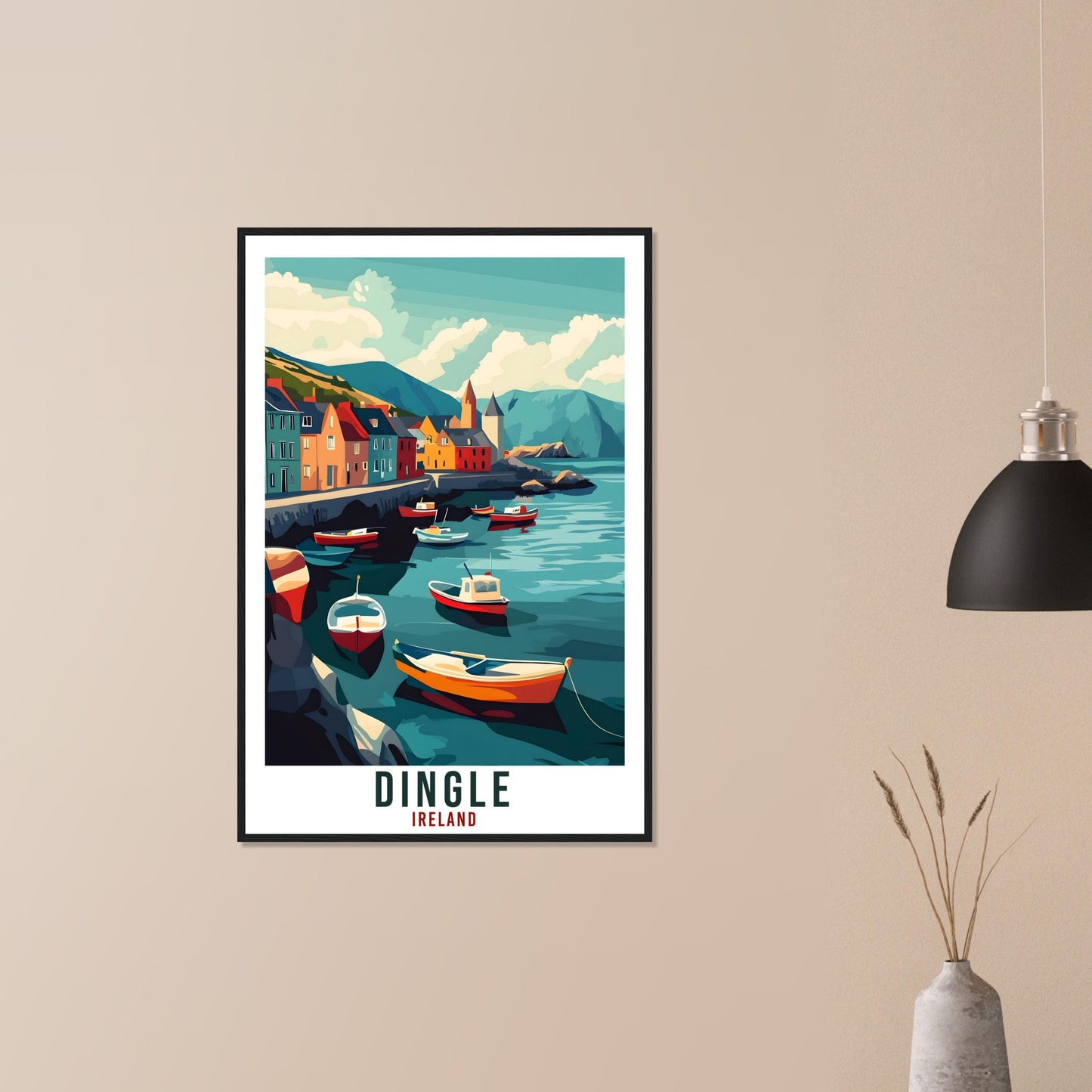 Dingle Travel Print Ireland Home Decor Dingle Wall Art Wall Hanging Art Lover Irish Artwork Travel Poster Dingle Ireland Travel Art Gift