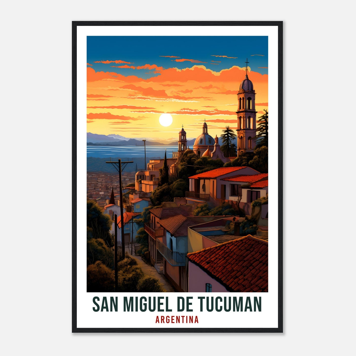 San Miguel De Tucuman Travel Print Wall Art Tucuman Argentina City Landscape Artwork Tucuman Art Gifts Tucuman Travel Poster Argentinian Art