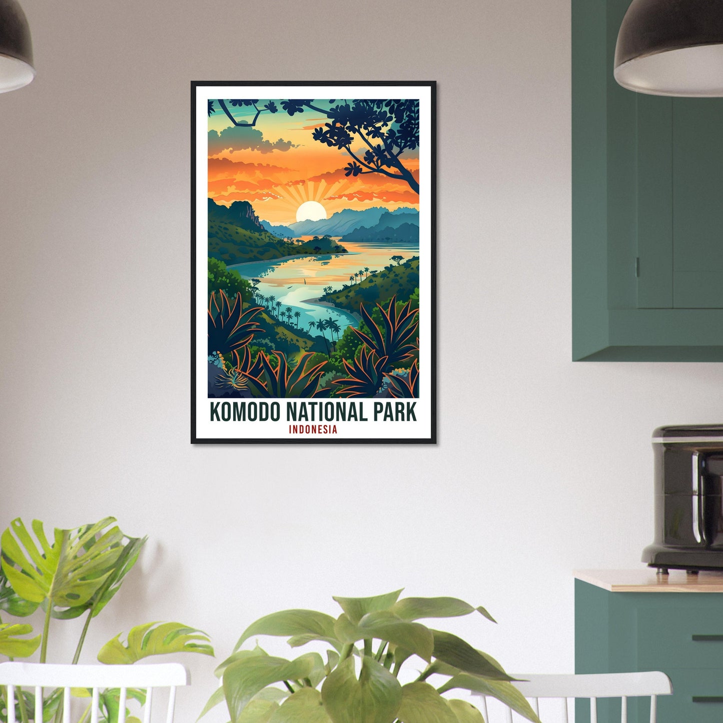 Komodo National Park Bali Travel Print Bali Wall Art Wall Hanging Home Décor Komodo Park Gift Artwork Travel Art Indonesia Travel Poster
