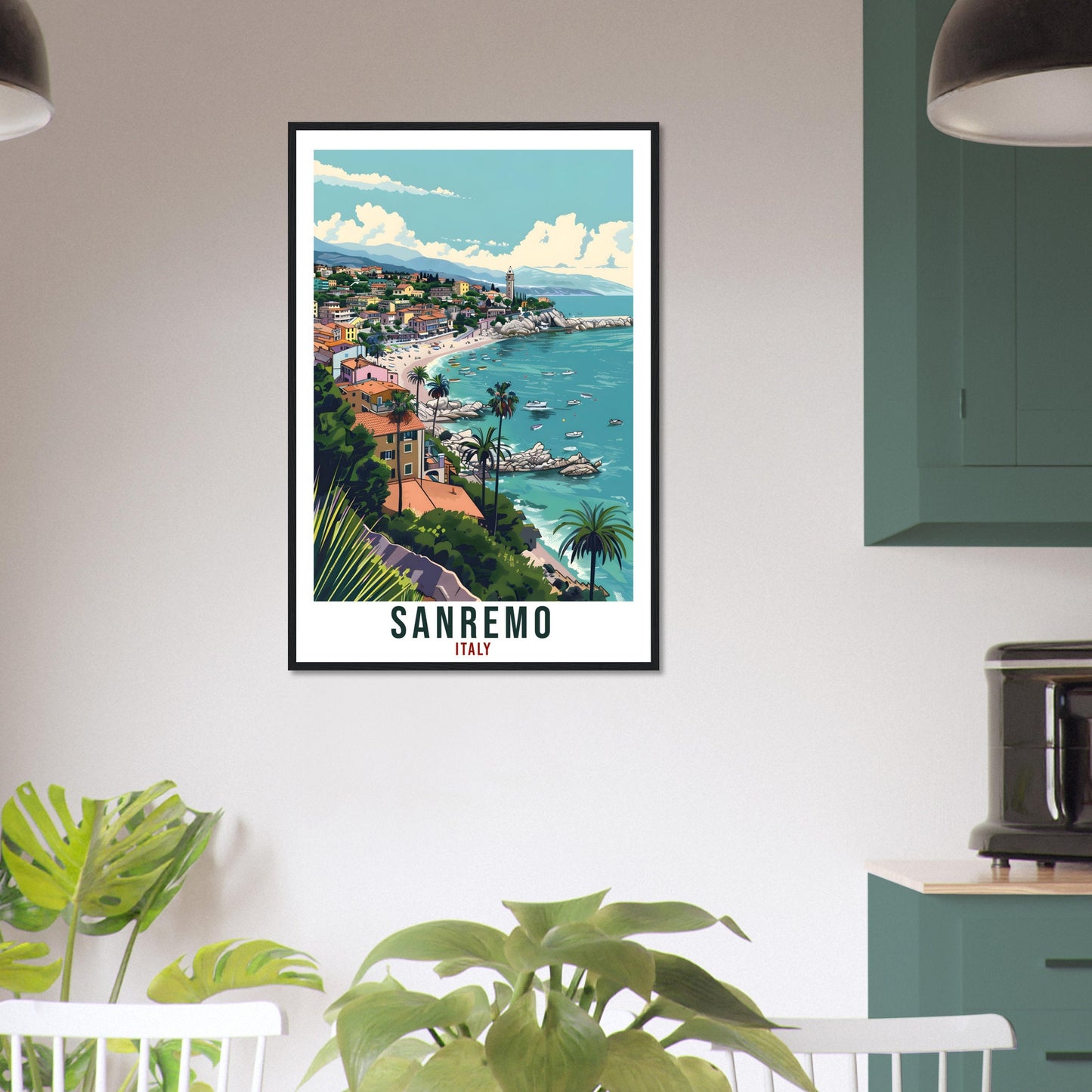 Sanremo Travel Print Italy Wall Art Wall Hanging Home Living Décor Sanremo Gift Art Lovers Gift Italy Artwork Gift Italian Travel Poster